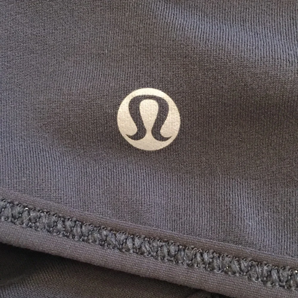 Lululemon Brisk Run Headband Macro Micro Stripe Polar Cream H. Silver Slate